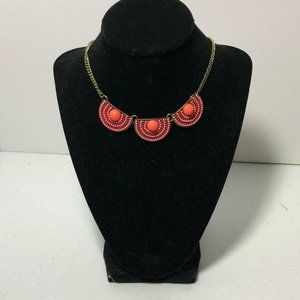 NWT Necklace by Carole Orange Half Circles